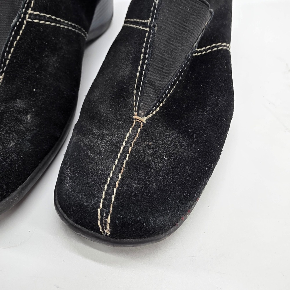 Naturalizer Armon 3 Loafers Black Nubuck Leather Wedge Slip On Shoes 7 M Comfort - Picture 4 of 10